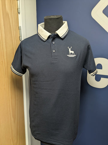 Navy with White Trim Men's Polo