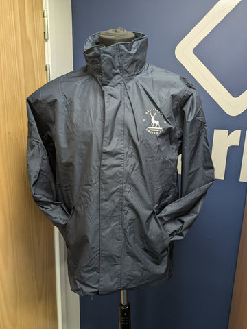 Navy fleece lined waterproof jacket