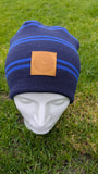 Royal/Navy Striped Beanie
