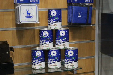 Christmas Chocolate Football Press Tins (150g)