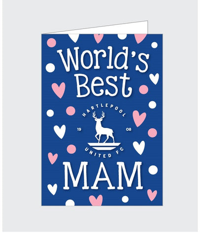 "World's Best Mam" Greeting Card